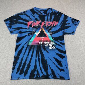 Pink Floyd Dark Side of the Moon Shirt Adult Blue Black Swirl Tie-die Perryscope